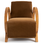 Кресло с круглыми деревянными подлокотниками Modesto Chair варинант исполнения - 2 | Loft Concept в Новосибирске