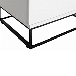 Шкаф-витрина белая с полками и стеклянной дверью Strict Lines варинант исполнения - 5 | Loft Concept в Новосибирске