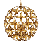 Люстра в форме шара из золотых лепестков Hanging Flowers варинант исполнения - 1 | Loft Concept в Новосибирске