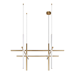 Люстра с 6-ю цилиндрическими плафонами на тонких тросах Trumpet tube варинант исполнения - 6 | Loft Concept в Новосибирске