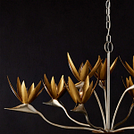 Люстра с плафонами в виде цветов Golden Bird of Paradise варинант исполнения - 6 | Loft Concept в Новосибирске