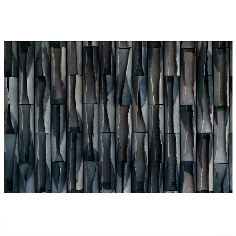 Современное Объемное Панно на стену Horizontal rhythmic waves Серый бетон Современное Объемное Панно на стену Horizontal rhythmic waves Серый бетон в Новосибирске | Loft Concept