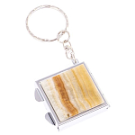 Зеркало брелок складное двухстороннее из натурального камня Оникс Silver Stone Mirrors варинант исполнения - 4 | Loft Concept в Новосибирске