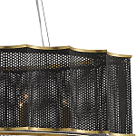 Люстра овальная в сочетании черного и золотого цвета Mesh Lighting варинант исполнения - 1 | Loft Concept в Новосибирске