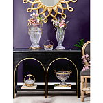 Чаша из прозрачного стекла с бронзовой подставкой и ручками Eden Garden варинант исполнения - 5 | Loft Concept в Новосибирске