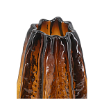 Ваза стеклянная янтарного цвета с текстурированным силуэтом Carambola варинант исполнения - 2 | Loft Concept в Новосибирске