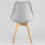 Стул с основой из пластика и мягким сиденьем Arvika Grey варинант исполнения - 5 | Loft Concept в Новосибирске