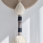 Аксессуар на стену диск из нитей Wall Decor White Thread Disc  варинант исполнения - 2 | Loft Concept в Новосибирске