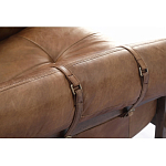 Двухместный диван Duncan винтажная коричневая кожа варинант исполнения - 4 | Loft Concept в Новосибирске
