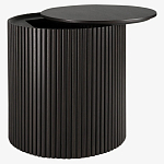 Черный приставной стол с местом для хранения Smart Textured Table варинант исполнения - 1 | Loft Concept в Новосибирске