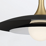 Подвесной светильник с плафоном в форме плоского купола и белой шарообразной лампой Eurofase варинант исполнения - 3 | Loft Concept в Новосибирске