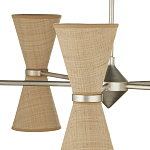 Люстра серебряного цвета с тканевыми абажурами Loft Rope Light варинант исполнения - 1 | Loft Concept в Новосибирске