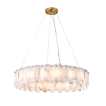 Люстра круглая декорированная натуральным камнем Stone Interior Accent варинант исполнения - 2 | Loft Concept в Новосибирске