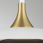 Подвесной светильник с плафоном в форме плоского купола и белой шарообразной лампой Eurofase варинант исполнения - 11 | Loft Concept в Новосибирске