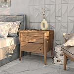 Тумба прикроватная из массива дуба с 2-мя ящиками Tasteful Furniture варинант исполнения - 3 | Loft Concept в Новосибирске