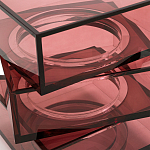 Стол журнальный в форме кубов Acrylic Furniture Lumina Crimson Clarity варинант исполнения - 4 | Loft Concept в Новосибирске