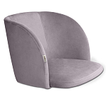 Барный стул со спинкой на 4-х деревянных ножках Сиреневый Велюр Ava Charm варинант исполнения - 2 | Loft Concept в Новосибирске