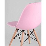 Пластиковый стул на ножках из массива бука Eames Pink варинант исполнения - 3 | Loft Concept в Новосибирске