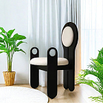 Стул черный из дерева с круглой спинкой Chair in Neoclassical Style варинант исполнения - 1 | Loft Concept в Новосибирске