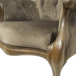 Кресло с мягкой обивкой из коричневого велюра на 4-х деревянных ножках Evelyn Classical Armchair варинант исполнения - 5 | Loft Concept в Новосибирске