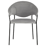 Серый стул с обивкой из искусственной замши Alexis варинант исполнения - 2 | Loft Concept в Новосибирске