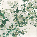 Обои ручная роспись Uki Hana Original Colourway on 12 Carat White Gold gilded paper варинант исполнения - 2 | Loft Concept в Новосибирске