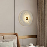 Бра в форме диска из натурального камня с декоративным центральным элеменом Cryptocrystalline Stone варинант исполнения - 3 | Loft Concept в Новосибирске