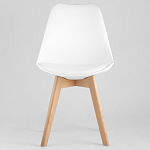 Стул с основой из пластика и мягким сиденьем Arvika White варинант исполнения - 2 | Loft Concept в Новосибирске