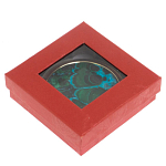 Зеркало карманное складное круглое из натурального камня Малахит с Хризоколлой в подарочной упаковке Gold Stone Mirrors варинант исполнения - 4 | Loft Concept в Новосибирске