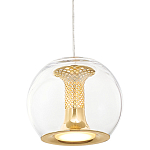 Подвесной светильник со стеклянным плафоном Inner Gleam Globe gold  варинант исполнения - 2 | Loft Concept в Новосибирске
