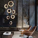 Подвесной светильник в форме кольца Cryptocrystalline Stone варинант исполнения - 5 | Loft Concept в Новосибирске