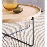 Журнальный стол с круглой деревянной столешницей Urban Style Space варинант исполнения - 3 | Loft Concept в Новосибирске