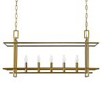 Подвесной светильник прямоугольный 5-ти ламповый Linear Kitchen Light варинант исполнения - 2 | Loft Concept в Новосибирске