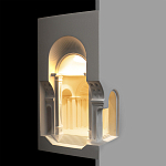 Встраиваемый в стену гипсовый светильник под покраску с арками и рельефными колоннами Antiquity Athena варинант исполнения - 1 | Loft Concept в Новосибирске