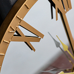 Часы настенные зеркальные с золотым металлическим циферблатом Mirror Tower Clock варинант исполнения - 2 | Loft Concept в Новосибирске