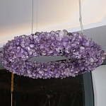 Люстра кргулая из фиолетового хрустального камня Purple Diamond варинант исполнения - 3 | Loft Concept в Новосибирске