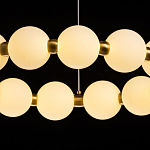 Люстра круглая с матовыми белыми шарами PEARLS Suspension варинант исполнения - 7 | Loft Concept в Новосибирске