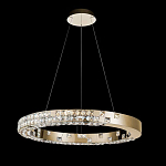 Люстра золотая в форме кольца с мозаичным хрустальным оформлением Sparks of Crystal варинант исполнения - 3 | Loft Concept в Новосибирске