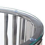 Столик журнальный с круглой прозрачной стеклянной столешницей Voluptuous варинант исполнения - 1 | Loft Concept в Новосибирске