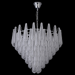 Люстра с подвесками из рифленного стекла в форме капель Textured Glass Chandelier варинант исполнения - 8 | Loft Concept в Новосибирске