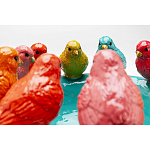 Декоративное дизайнерское блюдо разноцветные попугаи  варинант исполнения - 3 | Loft Concept в Новосибирске