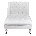 Кушетка белая с мягкой обивкой из велюра Michael Couch варинант исполнения - 4 | Loft Concept в Новосибирске