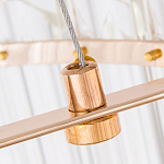 Люстра подвесная круглая с прозрачными хрустальными трубками и золотистым каркасом Диаметр 44 см Hexagon Tube Light варинант исполнения - 4 | Loft Concept в Новосибирске