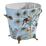 Кашпо из голубого фарфора с бронзовыми элементами Blue Garden варинант исполнения - 3 | Loft Concept в Новосибирске