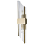 Бра с декором в виде хрустальных трубочек Nembus Brass Glass Wall Lamp варинант исполнения - 1 | Loft Concept в Новосибирске