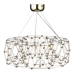 Люстра с тонкой металлической конструкцией цвета золото Quasar варинант исполнения - 3 | Loft Concept в Новосибирске