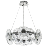 Люстра с круглыми рельефными плафонами Glass Peonies Chrome Chandelier варинант исполнения - 2 | Loft Concept в Новосибирске