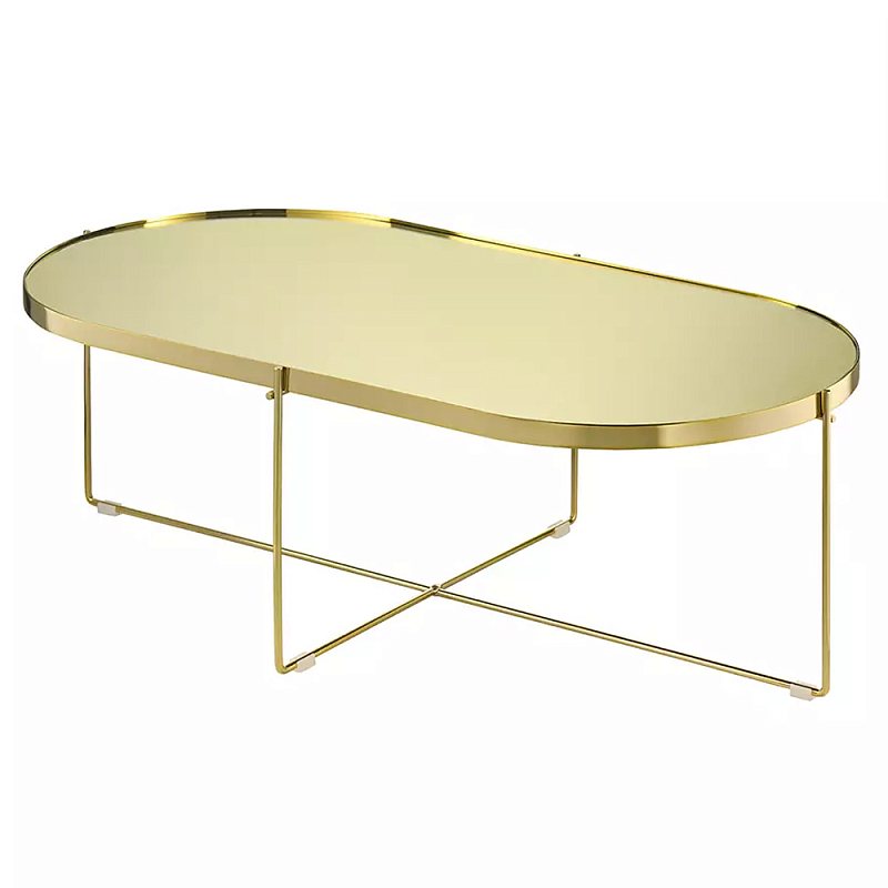 Кофейный столик овальный золотой Modern Mirror Gold Table Золотой в Новосибирске | Loft Concept 