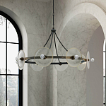 Люстра круглая с литыми стеклянными дисками Olympe Glass Chandelier варинант исполнения - 5 | Loft Concept в Новосибирске