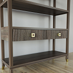 Стеллаж с двумя ящиками Elsa Dreams Walnut варинант исполнения - 2 | Loft Concept в Новосибирске